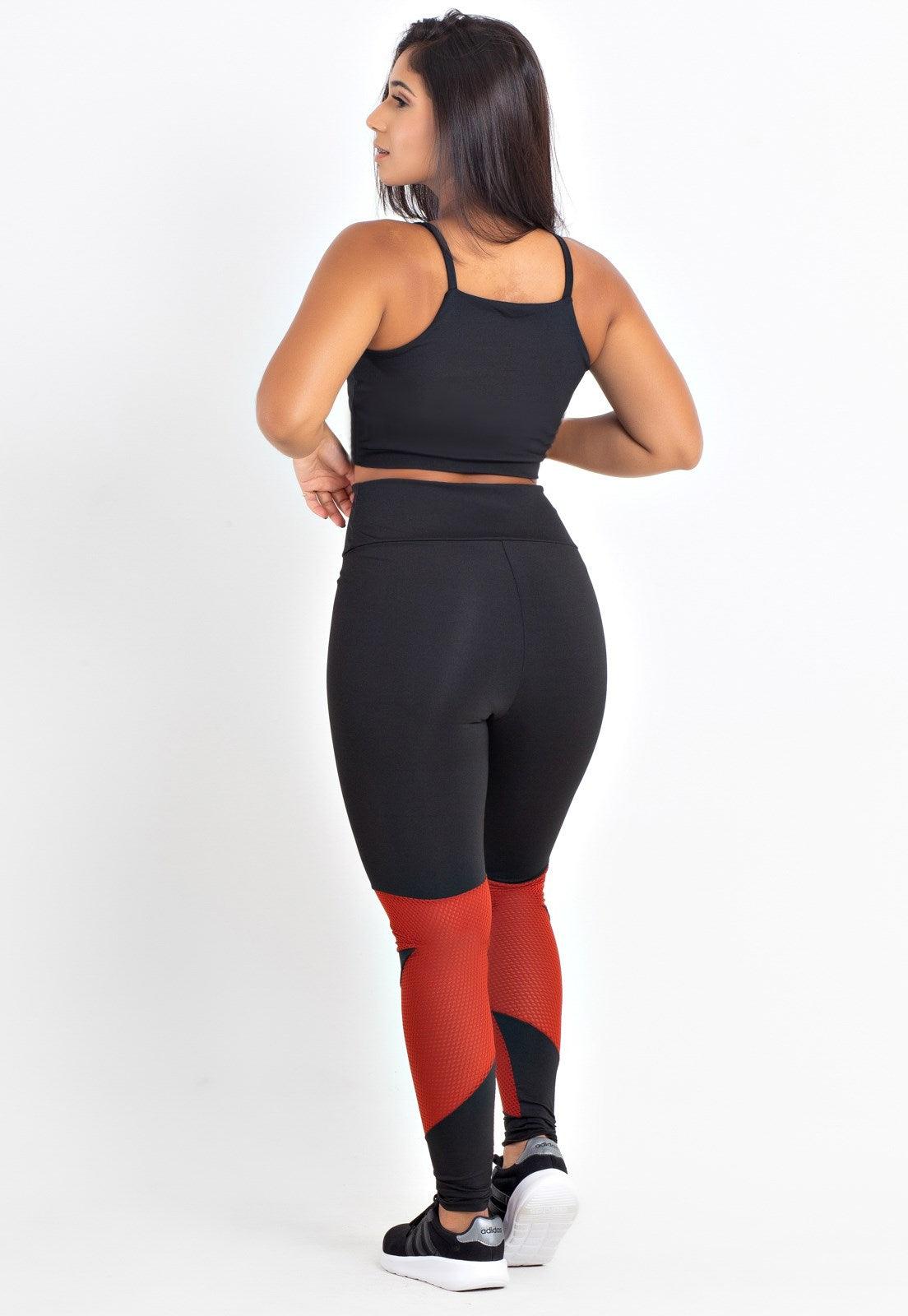 Conjunto Fitness Feminino Calça Legging Preta Estilo Ativo - Compre Agora!